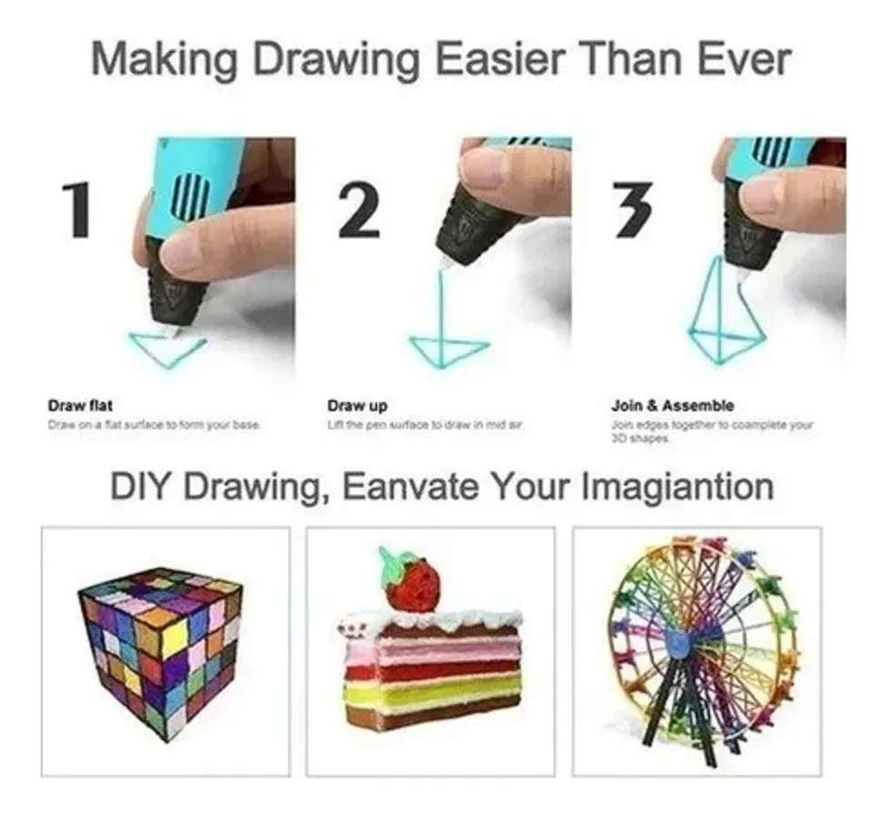 Combo Lampara Minecraft + Lápiz De Impresión En 3D