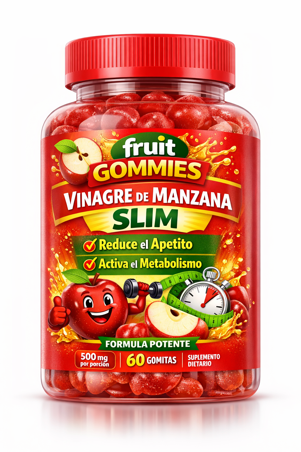 Gomitas de Vinagre De Manzana + Te Verde