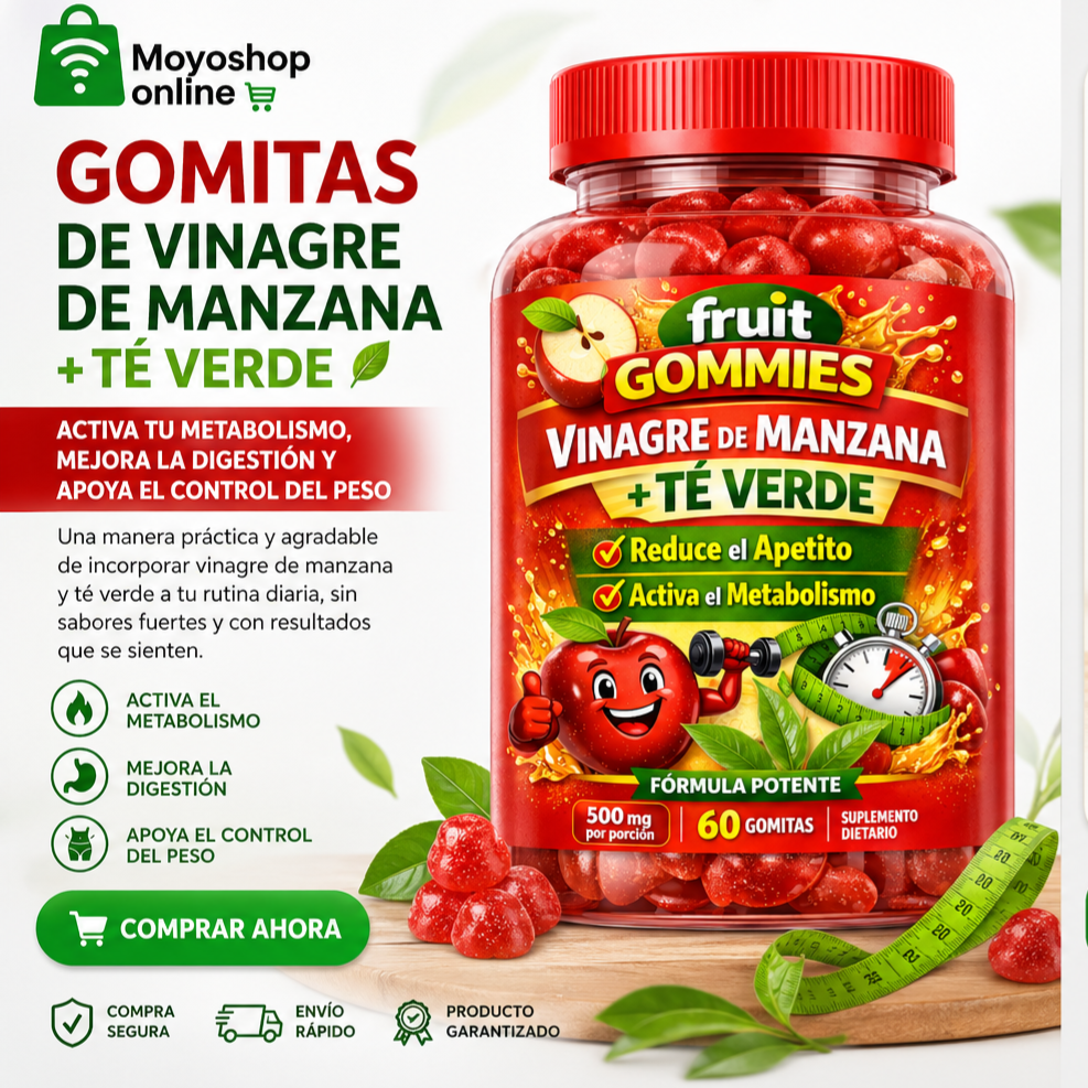 Gomitas de Vinagre De Manzana + Te Verde
