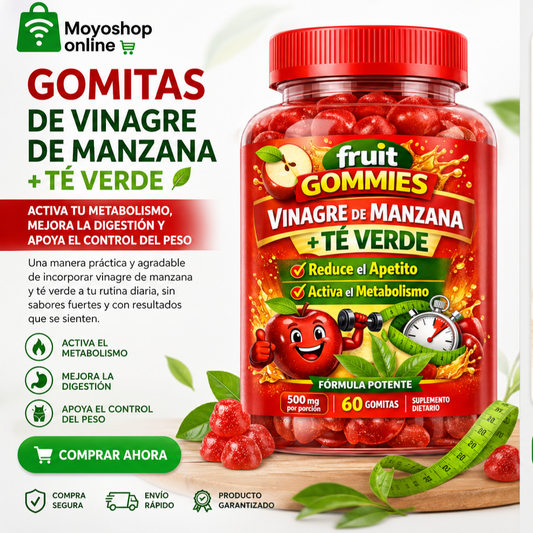 Gomitas de Vinagre De Manzana + Te Verde